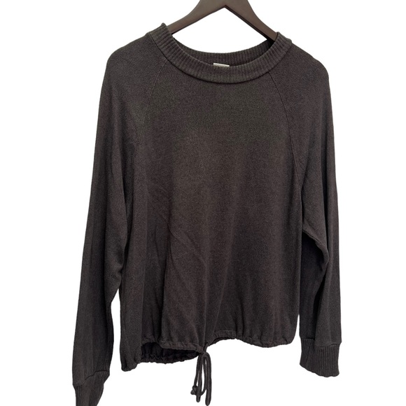 A New Day Grey Crew Neck Long Sleeve Sweater Tie Waist Size L - Picture 3 of 14